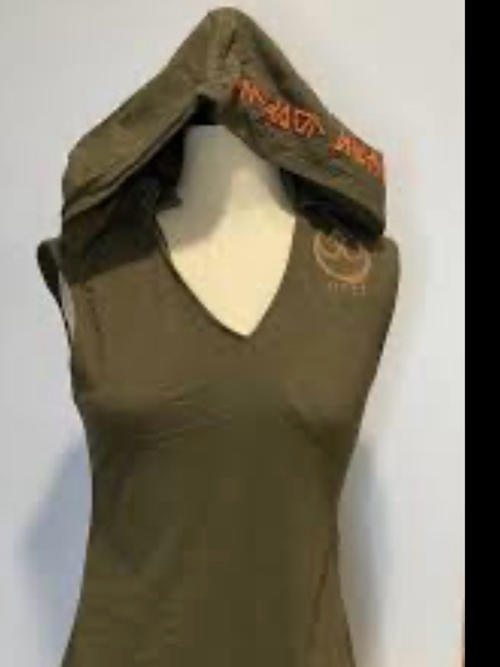 Star Wars Olive Green Sleeveless Hooded Tank